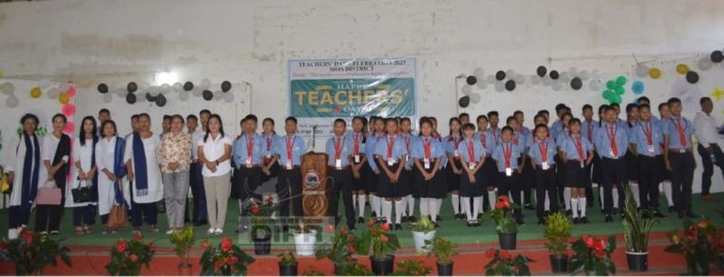 All government and private schools under Mon town came together under one roof at the Town Hall on September 5 to celebrate Teacher’s Day. DC Mon, Ajit Kumar Verma was the special guest. On the occasion, District Award 2023 was awarded to N. Nokhu  Konyak P/T from GMS Loakho; T. Chsmwang Konyak P/T from GMS Chenmoho; Shoiyan Konyak P/T from GPS ‘A’ Naginimora and Nafisa Ali, Teacher at St. Joseph’s School Mon (a private school).